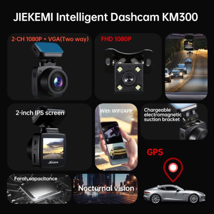 Xiaomi Jiekemi Smart Dash Cam KM300 lianclassic 3 دوربین خودروی شیائومی Xiaomi Jiekemi KM300