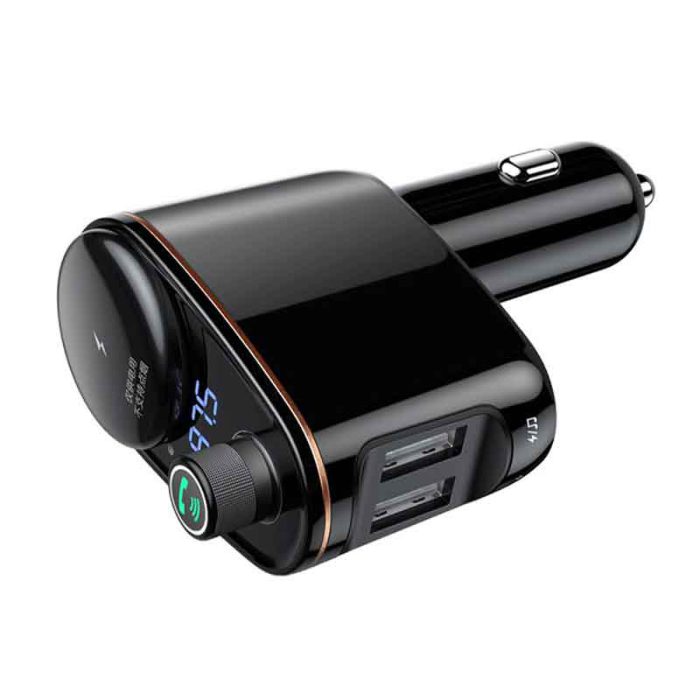 baseus locomotive bluetooth vehicle charger ccall rh01 www.seprah 3 شارژر فندکی و پخش کننده بلوتوث Baseus Locomotive MP3 Vehicle CCALL-RH01 فلش خور