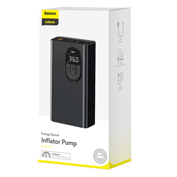 eng pl Baseus Energy Source Inflator Pump black CRNL040001 77203 2 کمپرسور باد بیسوس Baseus Energy Source Inflator Pump Wireless Air Pump CRNL040001 توان 54 وات