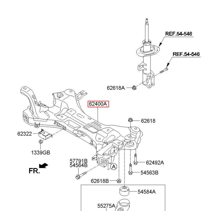 60 6241 104875511 رام زیر موتور هیوندای توسان IX35